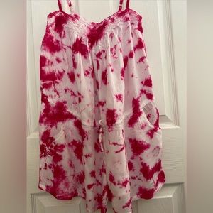 NWT Anthropologie Raga Size XS Tie-Dyed Romper with Pockets